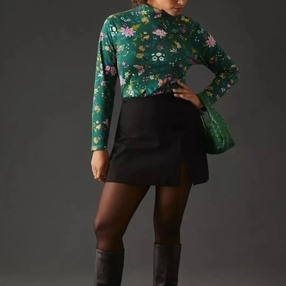 Maeve Printed Turtleneck Top - Picture 2 of 4